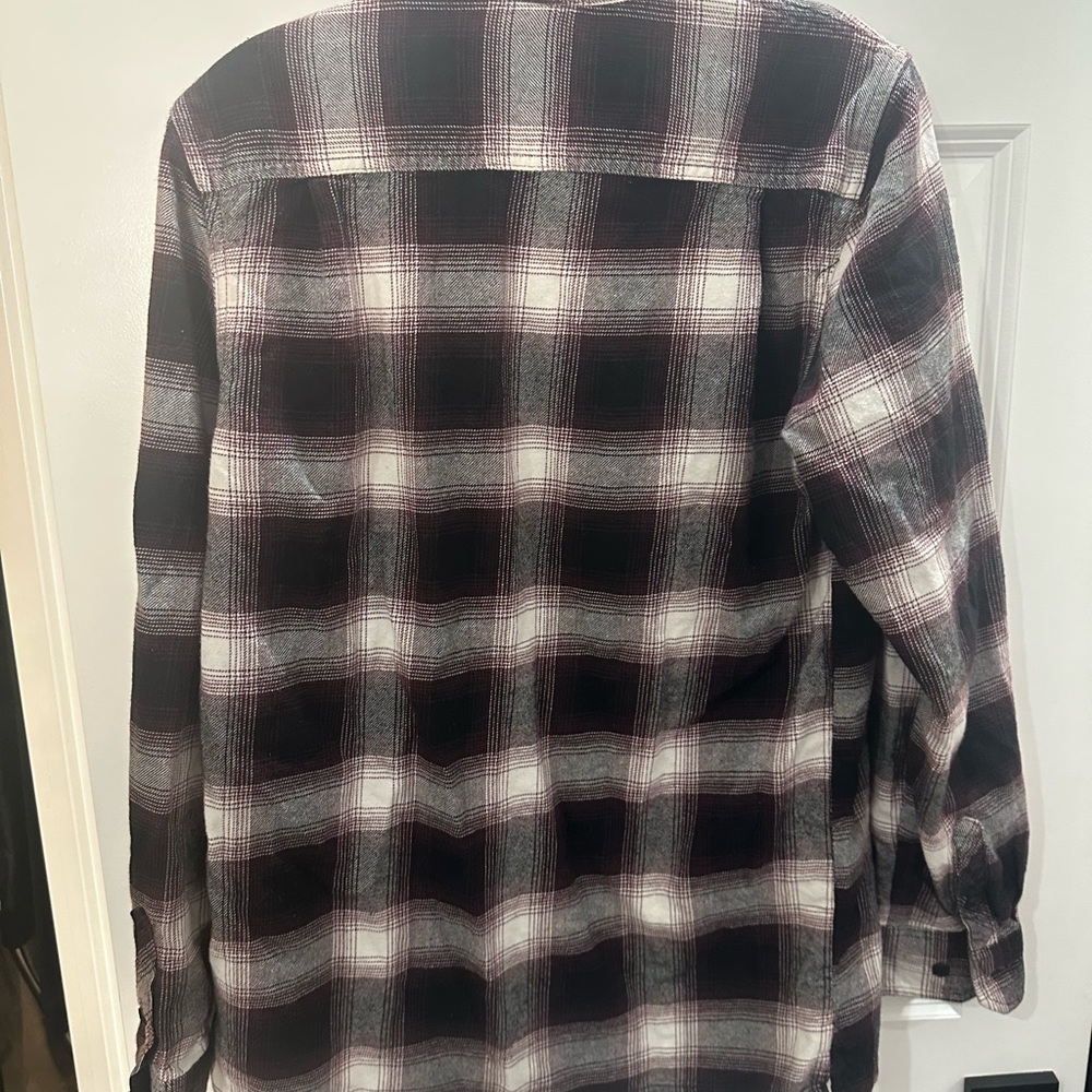 Vans Burgundy and Cream Plaid Shirt - Picture 4 of 4